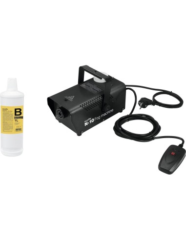 EUROLITE Set N-10 black + B2D Basic smoke fluid 1l
