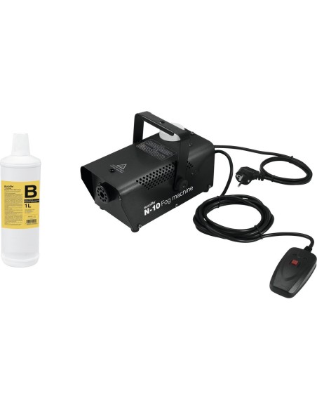 EUROLITE Set N-10 black + B2D Basic smoke fluid 1l