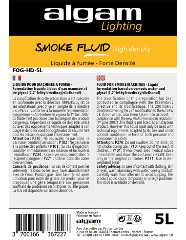 ALGAM LIGHTING - Liquid Fog - High Density - 5 L