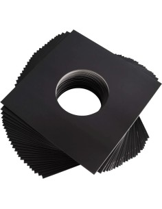 25 Pcs - Black Record Carboard Jackets With Center Holes...