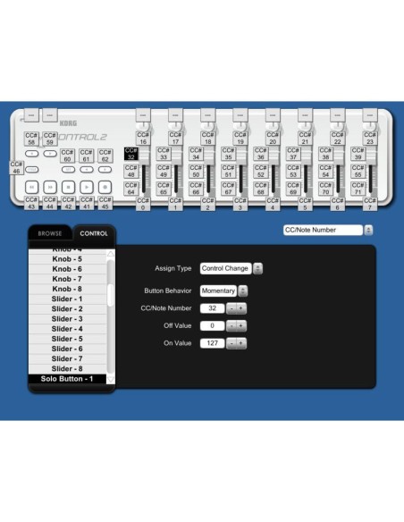 Korg nanoKONTROL2 USB MIDI Controller, Black