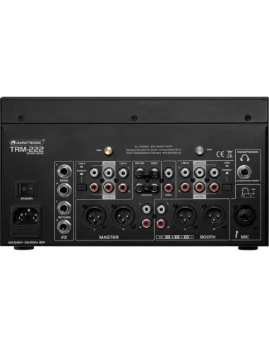 OMNITRONIC TRM-222 : 2-channel Rotary Mixer