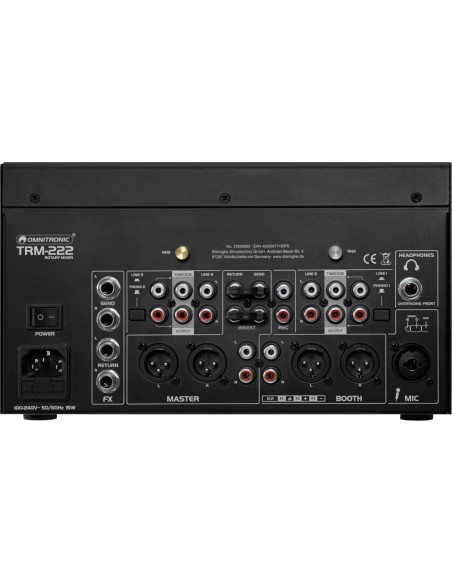 OMNITRONIC TRM-222 : 2-channel Rotary Mixer