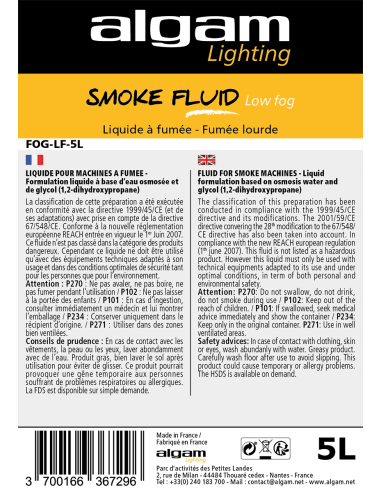 ALGAM LIGHTING - Liquide Fumée Lourde - LowFog...