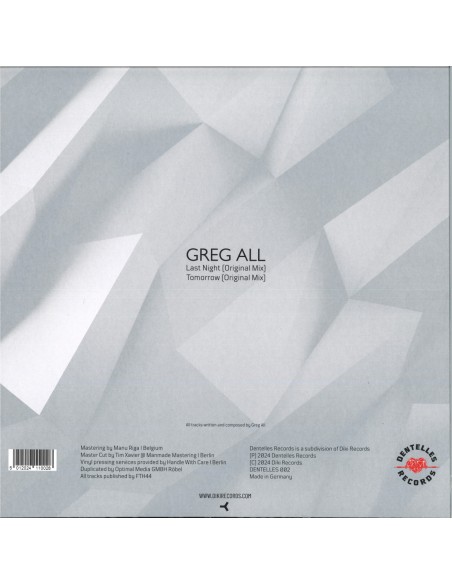 GREG ALL -  LAST NIGHT TOMORROW