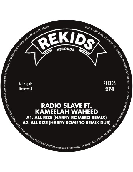 Radio Slave ft. Kameelah Waheed - All Rize (Remixes)