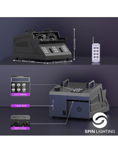 SPIN Lighting : Bubble & Smoke Machine 1500W