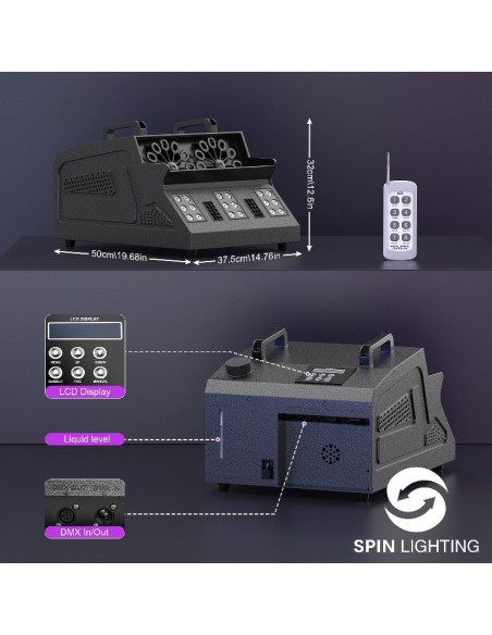 SPIN Lighting : Bubble & Smoke Machine 1500W