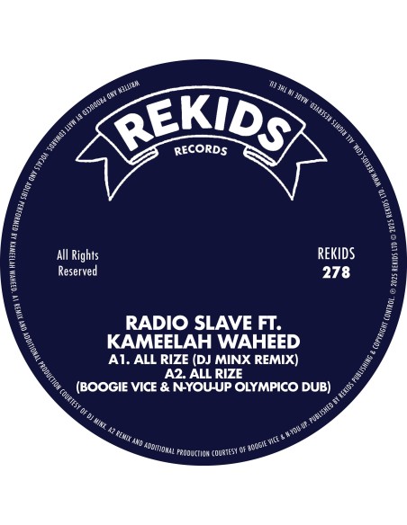 Radio Slave ft. Kameelah Waheed - All Rize (Remixes II)