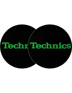 2x Slipmats Technics Logo - Groen