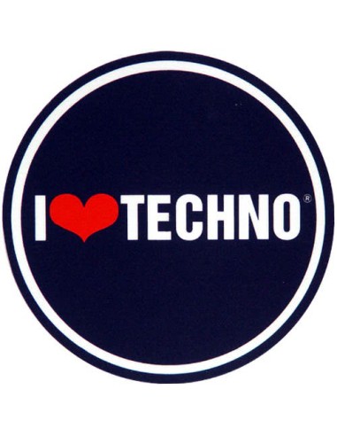 2x Slipmats Logo I LOVE TECHNO