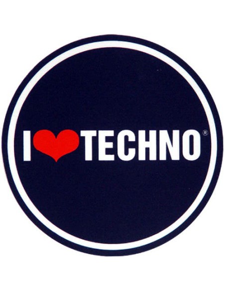 2x Slipmats Logo I LOVE TECHNO