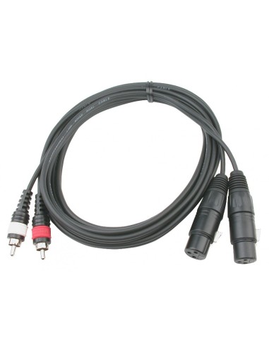 HILEC - 2x RCA / 2x vrouwelijke XLR – 3m