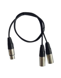 HILEC - 1x vrouwelijke XLR / 2x mannelijke XLR-kabel - 0,6m