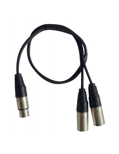 HILEC - 1x XLR femelle / 2x XLR mâle câble - 0,6m