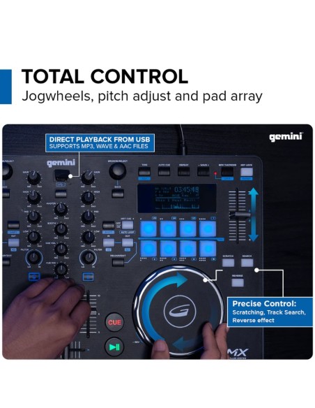 Gemini GMX : Contrôleur DJ MIDI USB Autonome