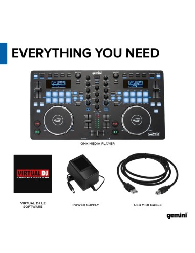 Gemini GMX : USB Standalone Midi DJ-controller