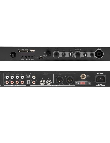 Omnitronic EP-220PR : Mediaspeler met USB/SD/FM radio en bluetooth