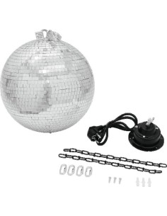 EUROLITE Ensemble avec  boule à facettes de 30 cm, chaîne...