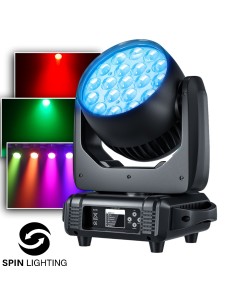 SPIN Lighting : 19 X15W Wash Moving Head Zoom