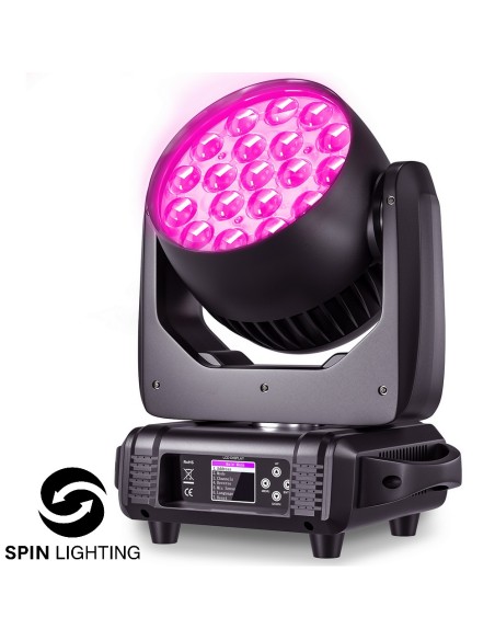 SPIN Lighting : 19 X15W Wash Moving Head Zoom