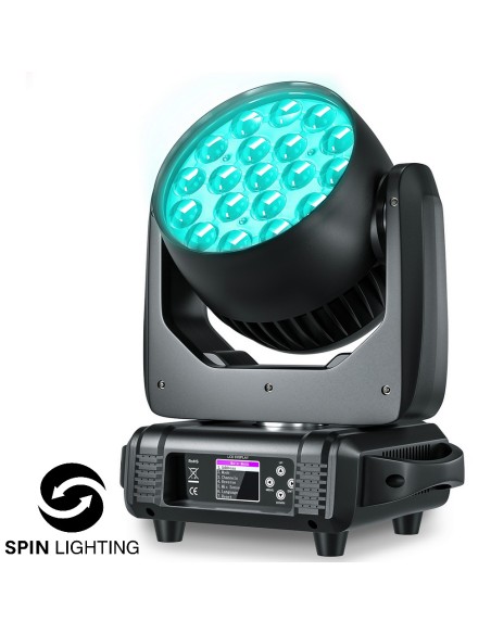 SPIN Lighting : 19 X15W Wash Moving Head Zoom