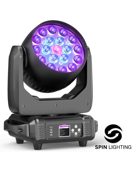 SPIN Lighting : 19 X15W Wash Moving Head Zoom