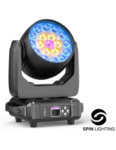 SPIN Lighting : 19 X15W Wash Moving Head Zoom
