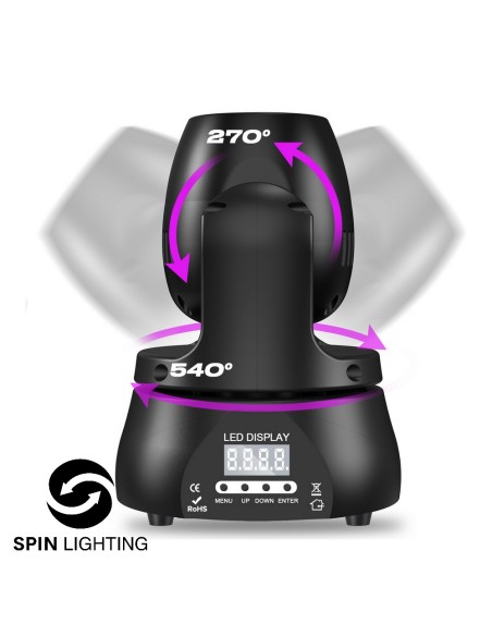 SPIN Lighting : 40W RGBW Led Mini Moving Head