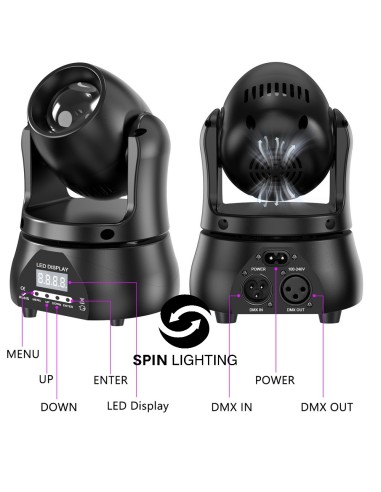 SPIN Lighting : 40W RGBW Led Mini Moving Head