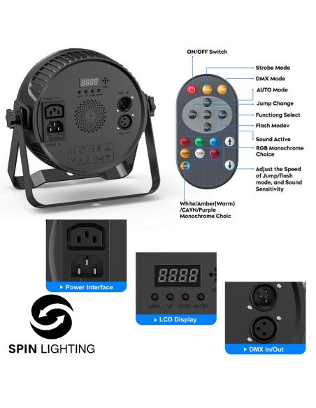 SPIN Lighting : 14 x6W RGBW LED Par Light