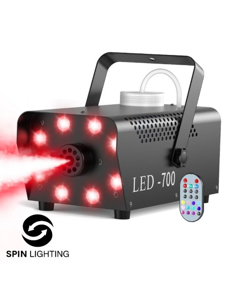 SPIN Lighting : 700W Smoke Machine 8 LEDS RGB