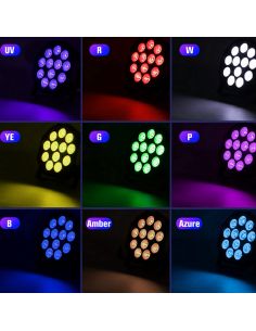 SPIN Lighting : 12 x3W RGBWA+UV / Battery Powered 2