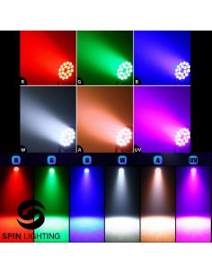 SPIN Lighting : 18 x8W RGBWA + UVLED 2