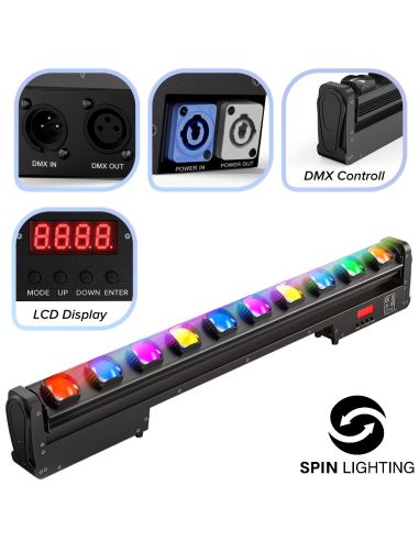 SPIN Lighting : 10 x25W RGBW LED Motorised LightBar