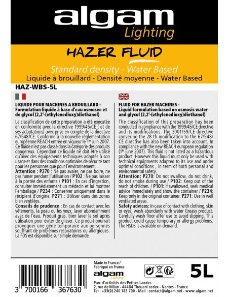 ALGAM LIGHTING - Liquide Hazer 5L