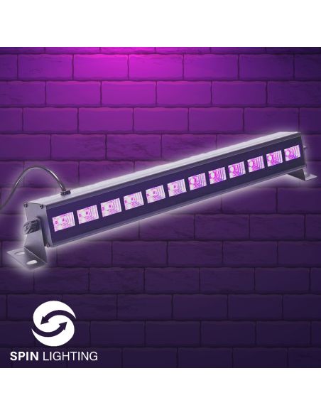 SPIN Lighting : 12 x 3W UV Black Bar LED