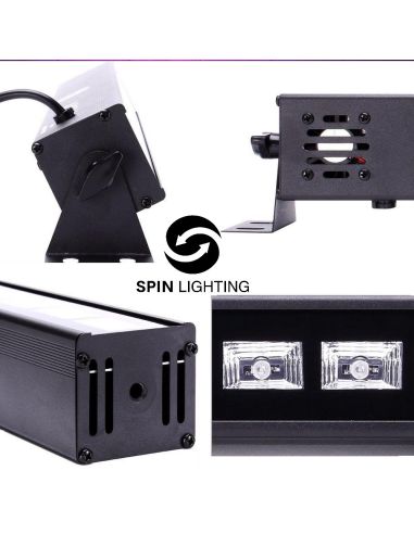 SPIN Lighting : 12 x 3W UV Black Bar LED