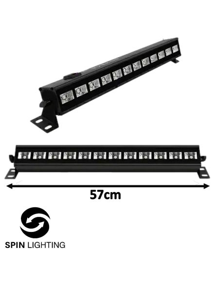 SPIN Lighting : 12 x 3W UV Black Bar LED