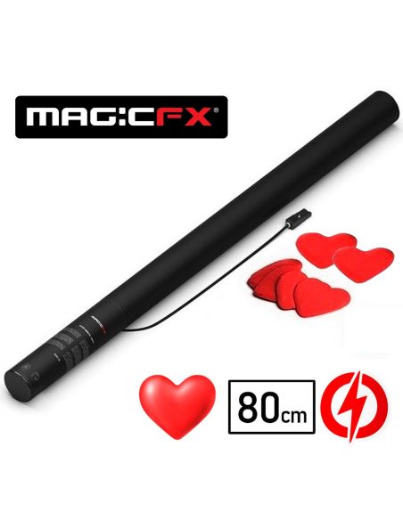 Magic FX : Electric Confetti Shot 80 cm - Coeurs Rouges