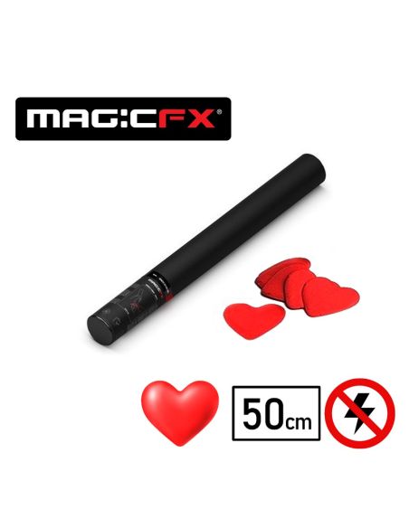 Magic FX : Handheld Confetti Shot 50 cm - Rode Hart