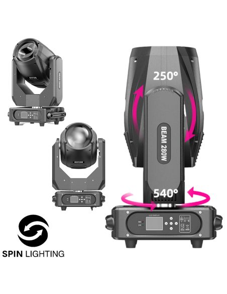SPIN Lighting : 280W / 10R Lyre Beam