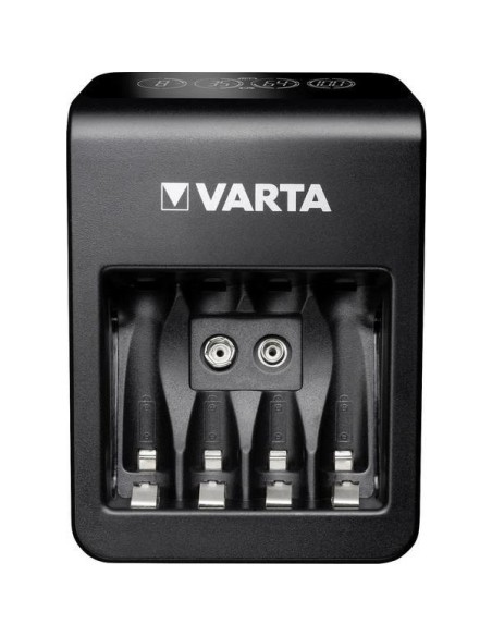 Varta LCD Plug Charger + inclusief 4 stuks AA-batterijen