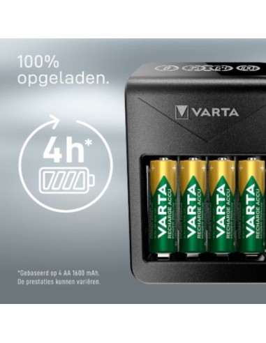 Varta LCD Plug Charger + inclusief 4 stuks...