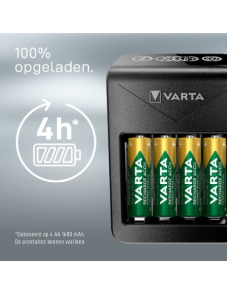 Varta LCD Plug Charger+ including 4pcs AA batteries