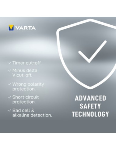 Varta LCD Plug Charger+ 4 pcs Piles AA incluses.