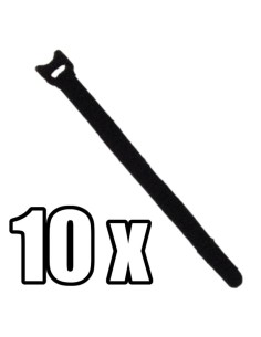 10 Pcs - Velcro cable ties 12.5 x 205 mm, black