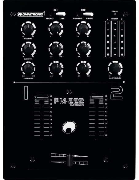 OMNITRONIC PM-222 2-kanaals DJ-mixer