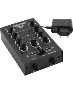 Omnitronic Gnome-202 2-kanaals Mini DJ Mixer, Zwart